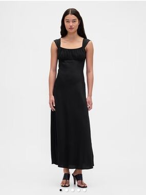 NWT GAP Mixed Media Maxi Dress in Black